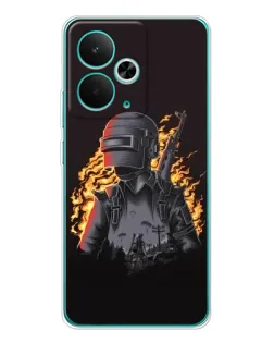 Чехол для Realme 15 с картинкой «PUBG — огненный силуэт»