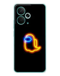 Чехол для Realme 15 с картинкой «Among Us неоновое сияние»