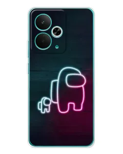 Чехол для Realme 15 с картинкой «Among Us неон-арт»