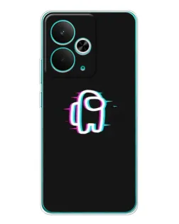 Чехол для Realme 15 с картинкой «Among Us неон»