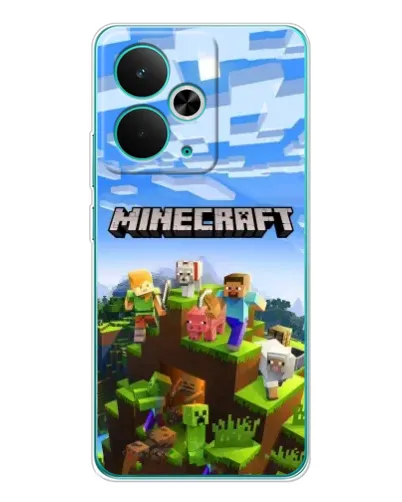 Чехол для Realme 15 с картинкой «Minecraft классический мир»
