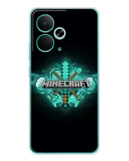 Чехол для Realme 15 с картинкой «Minecraft Diamond лого»