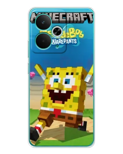 Чехол для Realme 15 с картинкой «Губка Боб Minecraft» Чехол для Realme 15 с картинкой «Губка Боб Minecraft»