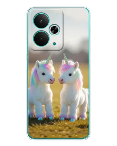Чехол для Realme 15 с картинкой «Пара единорогов»