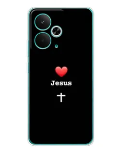 Чехол для Realme 15 с картинкой «Сердце - Jesus»