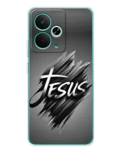 Чехол для Realme 15 с картинкой «Надпись Jesus Graffiti»
