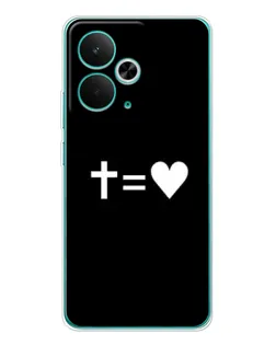 Чехол для Realme 15 с картинкой «Крест и Сердце»