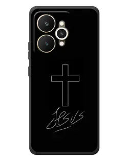 Чехол для Realme 15 с картинкой «Графический крест Jesus»
