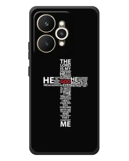 Чехол для Realme 15 с картинкой «Текстовый крест»