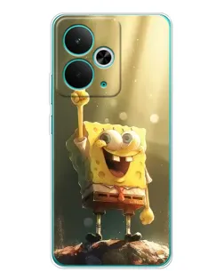 Чехол для Realme 15 с картинкой «Сияющий Спанч Боб»