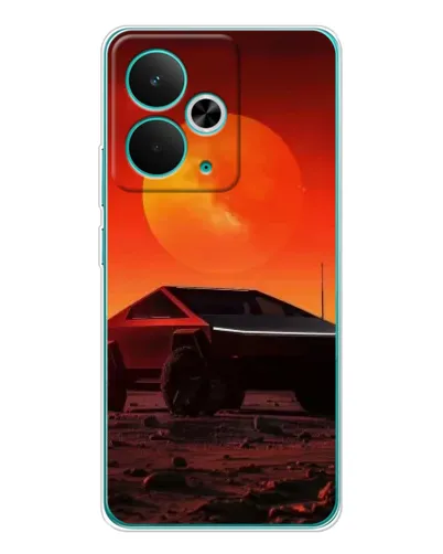 Чехол для Realme 15 с картинкой «Cybertruck на Марсе»