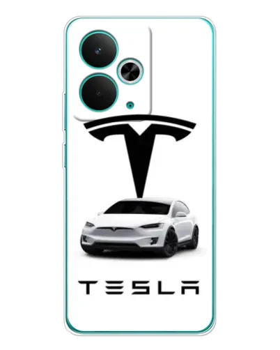 Чехол для Realme 15 с картинкой «Tesla White Style»