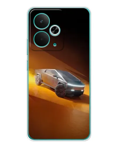 Чехол для Realme 15 с картинкой «Cybertruck в пустыне»