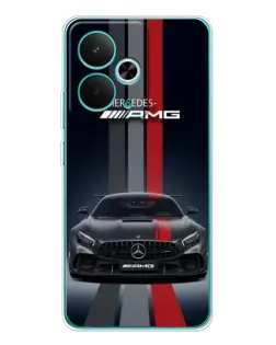 Чохол для Realme 15 з картинкою «Mercedes — білий карбон»