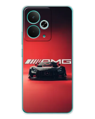 Чехол для Realme 15 с картинкой «Mercedes AMG — красная линия»