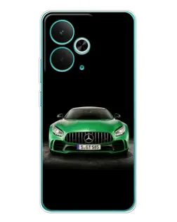 Чехол для Realme 15 с картинкой «Mercedes — неоновый лого»
