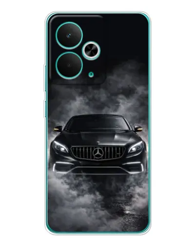 Чехол для Realme 15 с картинкой «Mercedes в дыму»