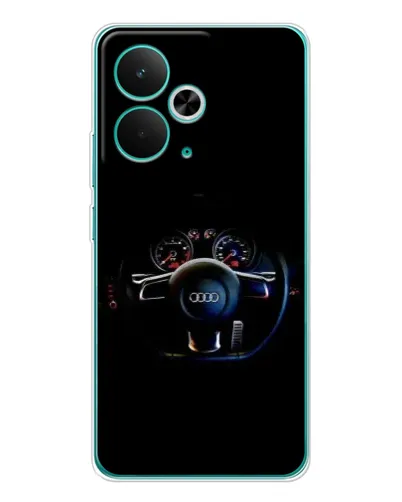 Чехол для Realme 15 с картинкой «Салон Audi — руль»