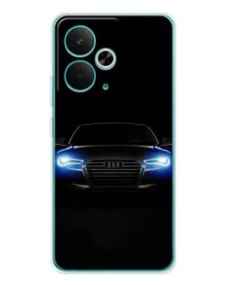 Чехол для Realme 15 с картинкой «Audi в неоне»