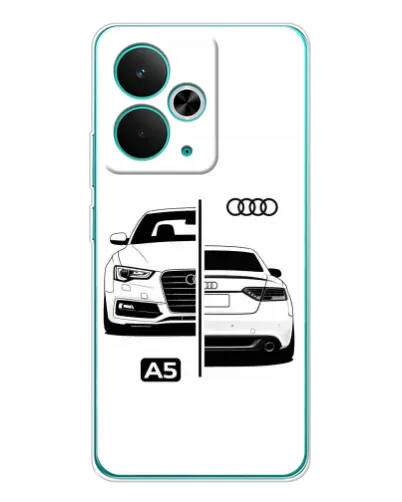 Чехол для Realme 15 с картинкой «Audi — контрастный дизайн»