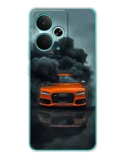 Чехол для Realme 15 с картинкой «Audi в облаках дыма»