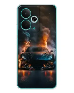 Чехол для Realme 15 с картинкой «Lamborghini дымная эстетика»