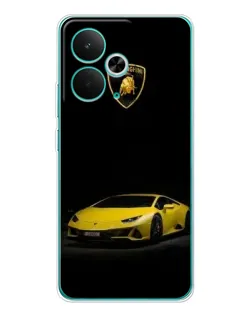 Чехол для Realme 15 с картинкой «Lamborghini желтый акцент»