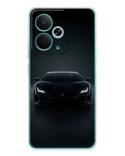 Чехол для Realme 15 с картинкой «Черный Lamborghini Aventador»