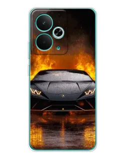 Чехол для Realme 15 с картинкой «Lamborghini в огне»