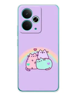 Чехол для Realme 15 с картинкой «Радужные Пушины»