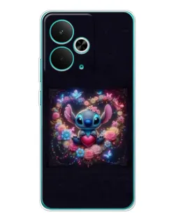 Чехол для Realme 15 с картинкой «Stitch в цветах»