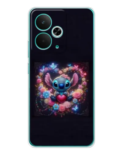 Чехол для Realme 15 с картинкой «Stitch в цветах»