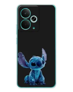 Чехол для Realme 15 с картинкой «Стич на черном»