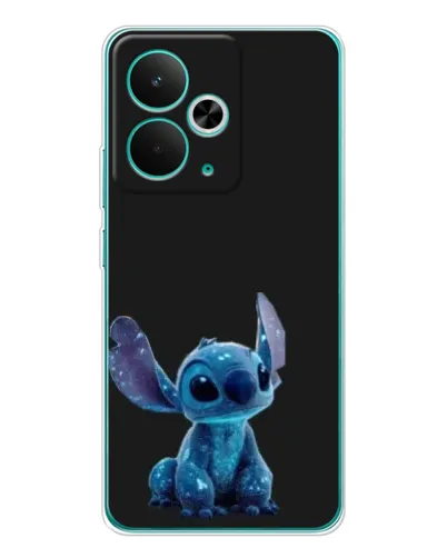 Чехол для Realme 15 с картинкой «Стич на черном»