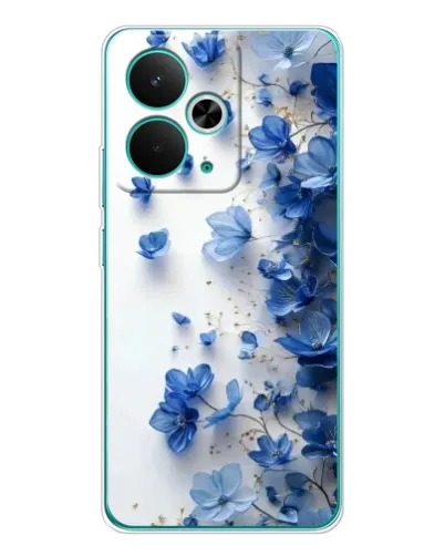 Чехол для Realme 15 с картинкой «Голубой цветочный каскад»