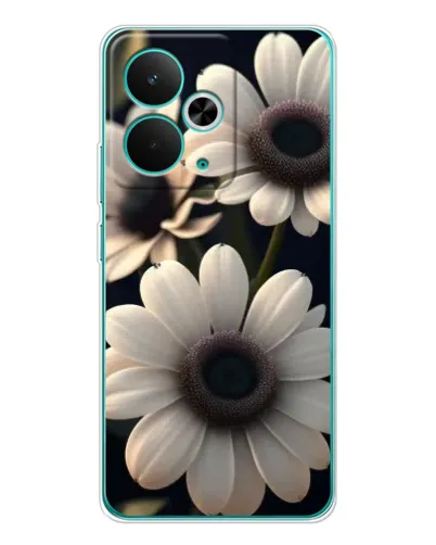 Чехол для Realme 15 с картинкой «Белые маргаритки макро»