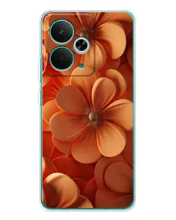 Чехол для Realme 15 с картинкой «Оранжевый макро цветок»