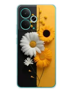 Чехол для Realme 15 с картинкой «Подсолнух и ромашка»