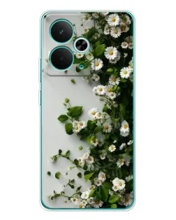 Чехол для Realme 15 с картинкой «Ветка мелких белых цветов»