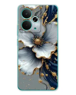 Чохол для Realme 15 з картинкою «Біла квітка та золотий флюїд»