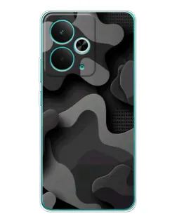 Чехол для Realme 15 с картинкой «Темный абстрактный камуфляж»