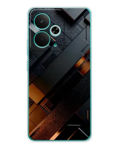 Чехол для Realme 15 с картинкой «Черные геометрические блоки»