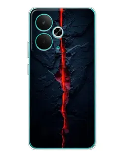 Чехол для Realme 15 с картинкой «Kрасная лавовая трещина»
