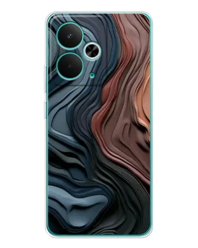 Чехол для Realme 15 с картинкой «Цветные волны каньона»