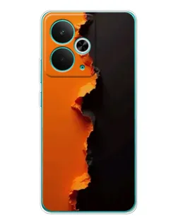 Чехол для Realme 15 с картинкой «Оранжевый разлом»
