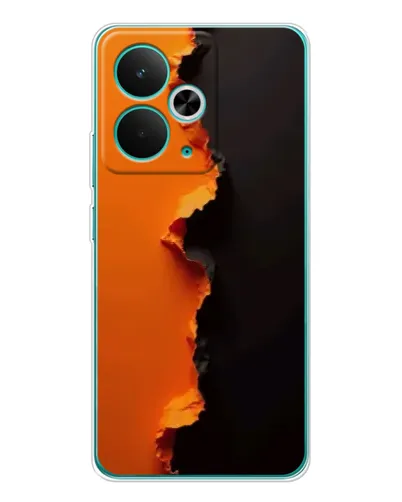 Чехол для Realme 15 с картинкой «Оранжевый разлом»
