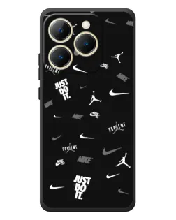 Чехол для Realme 15T с картинкой «Nike Black Pattern» Чехол для Realme 15T с картинкой «Nike Black Pattern»