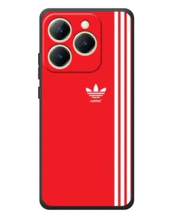 Чехол для Realme 15T с картинкой «Красный минимализм Adidas»