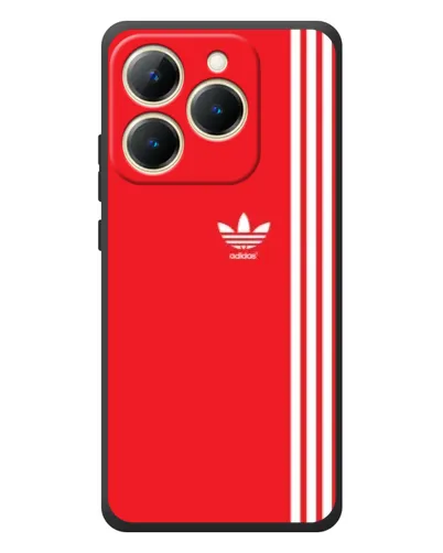 Чехол для Realme 15T с картинкой «Красный минимализм Adidas»