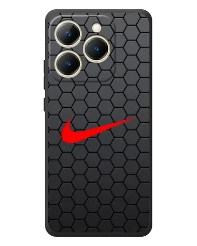 Чехол для Realme 15T с картинкой «Nike — карбоновая сетка»